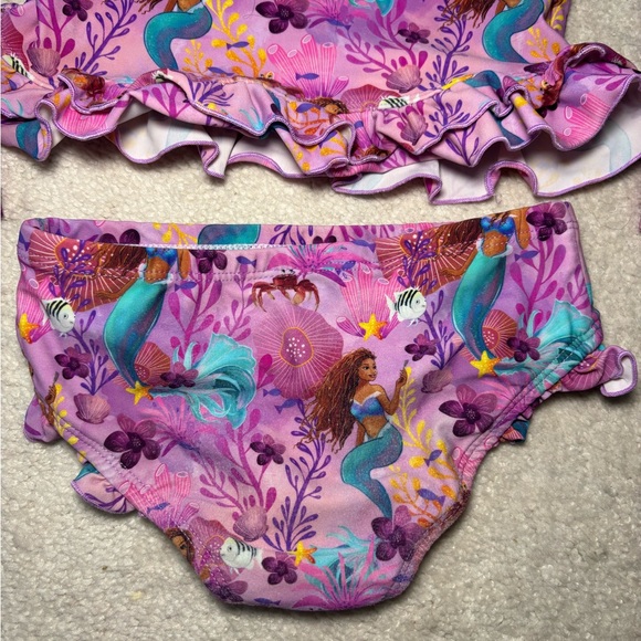 Posh Peanut x Disney’s “The Little Mermaid” Print Toddler Girls Swim Set - Pink - Picture 7 of 10